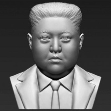 kim jong-un bust print ready 3d model here printing current size 5 cm height but you free scale it zip file contains obj stl created zbrush 3d print model - Mito3D