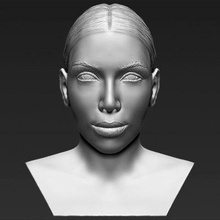 kim kardashian bust print ready 3d model here printing current size 5 cm height but you free scale it zip file contains obj stl created zbrush 3d print model - Mito3D
