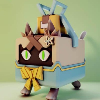 kirara box cat genshin impacto gratis 3d impresión modelo gris mundo corporación 3d print model - Mito3D