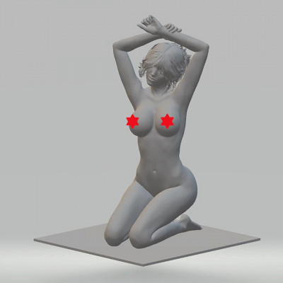 kneeling woman lisahenniga 3D print model - Mito3D