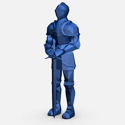 knight low poly - 3d print model lowpoly 3D print model - Mito3D