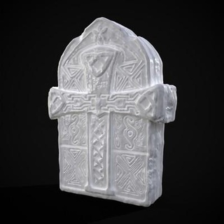düğümlü oyulmuş çapraz standart mezar taşı 3d Yazdır model almak ölü eğlence 3d print model - Mito3D