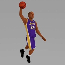 kobe bryant full color print ready 3d model here printing not scaled so you have adjust size want also mount printed figurine some kind base ensure proper standing zip file contains obj wrl texture png created zbrush mudbox photoshopi am attaching stl if would like standard materials tooif any questions please don't hesitate contact me respond asap encourage check my other celebrity models 3d print model - Mito3D