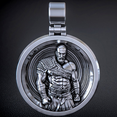 kratos pendente Dio guerra tahmaz 3D print model - Mito3D