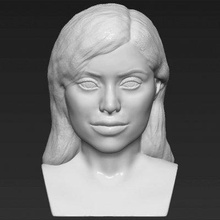kylie jenner bust print ready 3d model here printing current size 5 cm height but you free scale it zip file contains obj stl created zbrush 3d print model - Mito3D