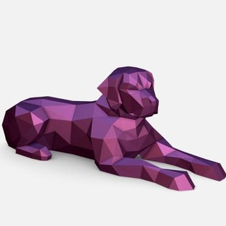 Labrador lowpoly impression 3d print model - Mito3D