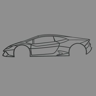 Lamborghini Huracan lp610 4 parede silhueta 3d impressão modelo viperjr3d 3d print model - Mito3D
