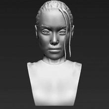 lara croft angelina jolie bust print ready 3d model here printing current size 5 cm height but you free scale it zip file contains obj stl created zbrush 3d print model - Mito3D