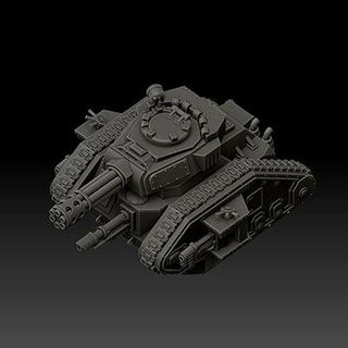 leman russ batalha tanque 3d impressão modelo pring 3d print model - Mito3D