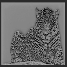 leopard relief - print ready 3d model elitemodelry 3d print model - Mito3D