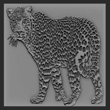 leopard relief - print ready 3d model elitemodelry 3d print model - Mito3D
