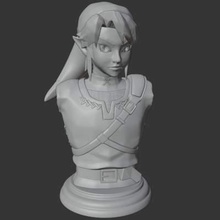 link legend zelda print ready 3d model bust character video game twilight princess taken archive modified make printer printed 2 times good results 3d print model - Mito3D