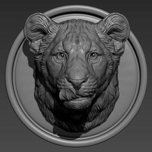 lion cub head - print ready 3d model guninnik81 3d print model - Mito3D