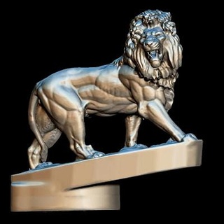 Lion figurine capuche ornement reactor7070 3d print model - Mito3D