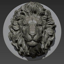 lion head pendant - print ready 3d model guninnik81 3d print model - Mito3D