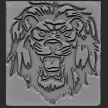 lion head relief - print ready 3d model elitemodelry 3d print model - Mito3D