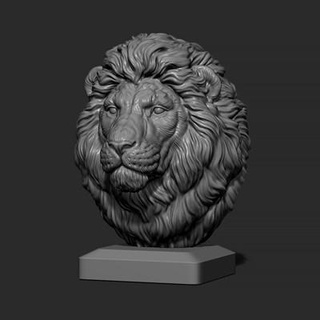 lion quiet head - 3d print model guninnik81 3d print model - Mito3D