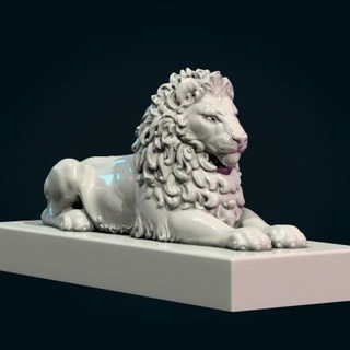 lion sculpture skazok 3d print model - Mito3D