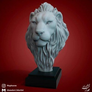 lion stamp mapluseme 3d print model - Mito3D