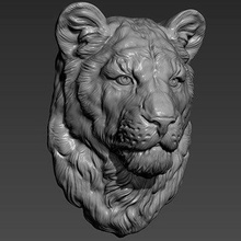lioness head - print ready 3d model guninnik81 3d print model - Mito3D