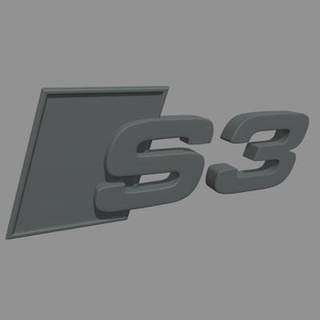 logo audi s3 3d Stampa modello viperjr3d 3d print model - Mito3D