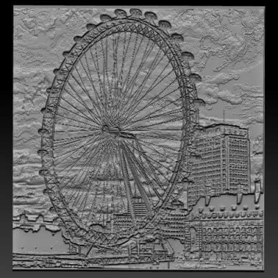 Londres alivio 3d impresión modelo elitemodelry 3D print model - Mito3D