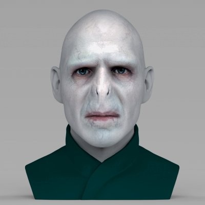 lord voldemort bust color - 3d print model by printedreality 3d print model - Mito3D