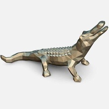 low-poly alligator - print ready 3d model lowpoly 3d print model - Mito3D