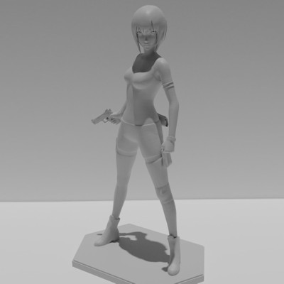 principal motoko kusanagi impressão pronto 3d modelo moogar 3D print model - Mito3D