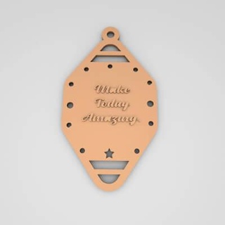 make today amazing cute keychain - 3d print model pk3dstore 3d print model - Mito3D