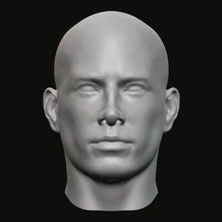 Masculin tête 04 3d impression modèle jaguar bête production 3d print model - Mito3D