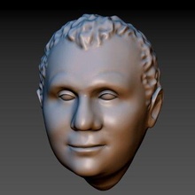masculino cabeça 0 impressão pronto 3d modelo alexkovalev 3d print model - Mito3D
