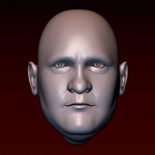 male head 10 balded fat guy - print ready 3d model alexkovalev 3d print model - Mito3D
