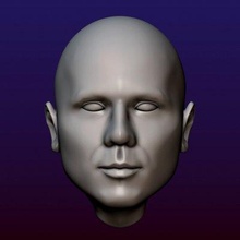 masculino cabeça 12 impressão pronto 3d modelo alexkovalev 3d print model - Mito3D