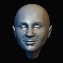 masculino cabeça 13 impressão pronto 3d modelo alexkovalev 3d print model - Mito3D