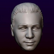 masculino cabeça 14 impressão pronto 3d modelo alexkovalev 3d print model - Mito3D