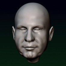 masculino cabeça 15 impressão pronto 3d modelo alexkovalev 3d print model - Mito3D