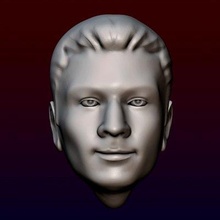 masculino cabeça 1 impressão pronto 3d modelo alexkovalev 3d print model - Mito3D