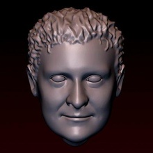masculino cabeça 24 impressão pronto 3d modelo alexkovalev 3d print model - Mito3D