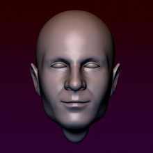 male head 3 balded - print ready 3d model alexkovalev 3d print model - Mito3D