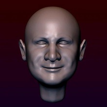 male head 4 balded - print ready 3d model alexkovalev 3d print model - Mito3D