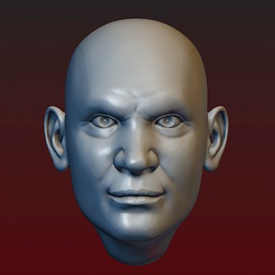 masculino cabeça 9 calvo impressão pronto 3d modelo alexkovalev 3D print model - Mito3D