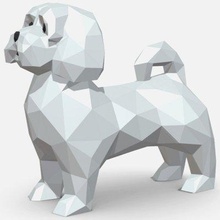 maltais chien impression prêt 3d modèle lowpoly 3d print model - Mito3D