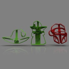 mandalorian cookie cutter xmas collection print ready 3d model 3d print model - Mito3D