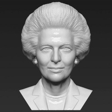 margaret thatcher bust print ready 3d model here printing current size 5 cm height but you free scale it zip file contains obj stl created zbrushif have any questions please don't hesitate contact me respond asap encourage check my other celebrity models 3d print model - Mito3D