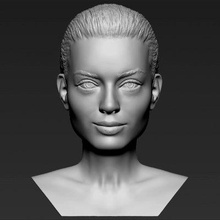 margot robbie bust print ready 3d model here printing current size 5 cm height but you free scale it zip file contains obj stl created zbrushif have any questions please don't hesitate contact me respond asap encourage check my other celebrity models 3d print model - Mito3D