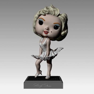 Marilyn monroe funko pop 3d impression modèle r3dmax 3d print model - Mito3D
