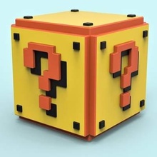 mario question cube free print ready 3d model 3d print model - Mito3D