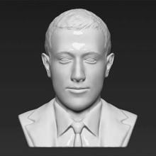 mark zuckerberg bust print ready 3d model here printing current size 69 mm height but you free scale it zip file contains obj stl created zbrushif have any questions please don't hesitate contact me respond asap encourage check my other celebrity models 3d print model - Mito3D