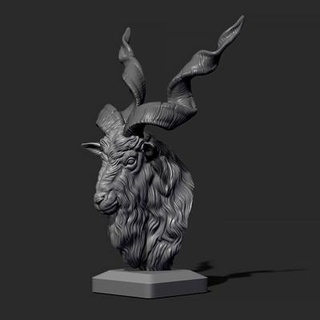 markhor goat head - 3d print model guninnik81 3d print model - Mito3D